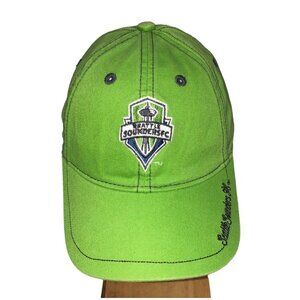 Seattle Sounders FC Green Adidas Baseball Cap Soccer Football MLS Green Cotton